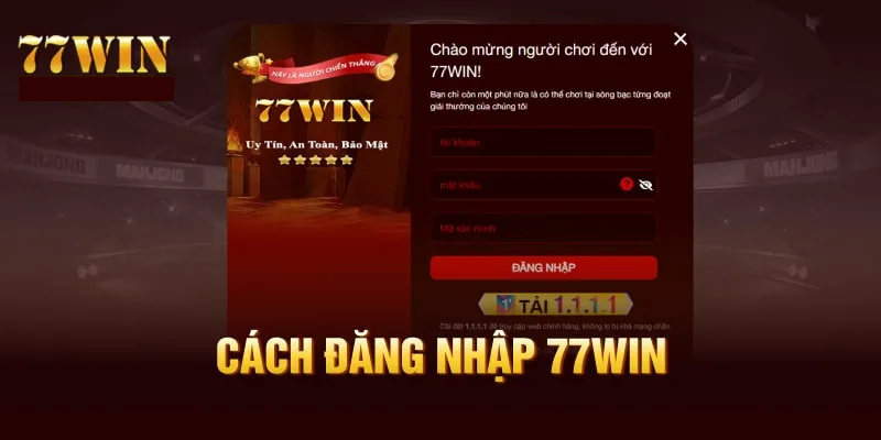 Thao tác đăng nhập 77win bạn cần nắm